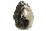 Septarian Dragon Egg Geode - Black Crystals #241097-2